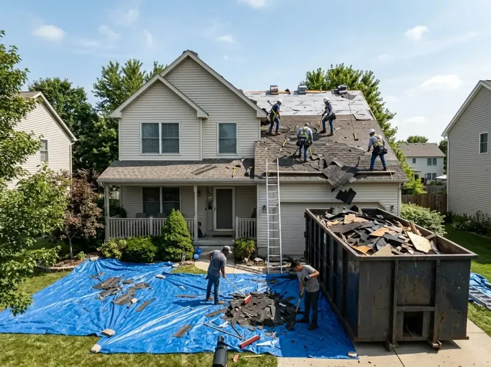 roof-replacement-debris-remova-004 — frequently asked questions, Cheapest Dumpster Rentals in Scott AFB, IL